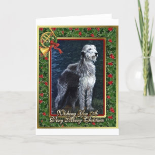Festividades Cartão de Natal do vazio do cão do Wolfhound