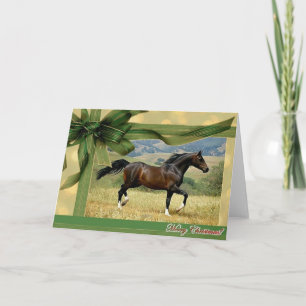 Festividades Cartão de Natal do vazio do cavalo de Morgan