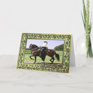 Festividades Cartão de Natal do vazio do cavalo de Paso Fino
