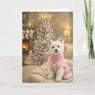 Festividades Cartão de Natal do West Highland White Terrier