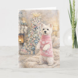 Festividades Cartão de Natal do West Highland White Terrier