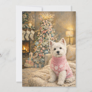 Festividades Cartão de Natal do West Highland White Terrier