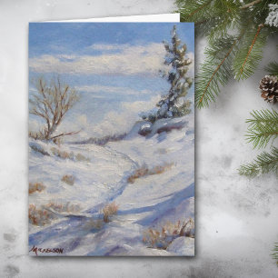 Festividades Cartão de Natal do Winter Path Art