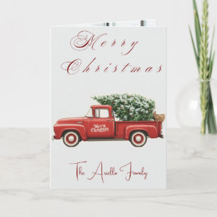 Festividades Cartão de Natal Dobrado com Foto de Caminhão Verme