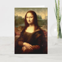 Cartão de Natal Dobrado Mona Lisa