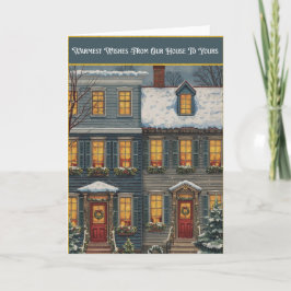 Festividades Cartão de Natal Dobrado Nossa Casa para a Sua