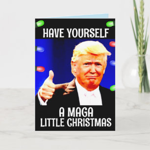 Festividades cartão de natal DONALD TRUMP MAGA LITTLE