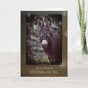 Festividades Cartão de Natal "Donkey"