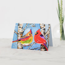 Cartão de Natal dos Cardinals de Natal