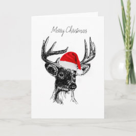 Festividades Cartão de Natal dos cervos de Whitetail