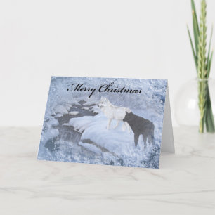 Festividades Cartão de Natal dos Lobos, envelopes incluídos