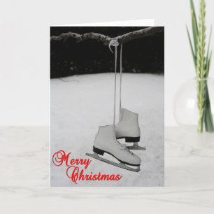 Festividades Cartão de Natal dos skates de gelo
