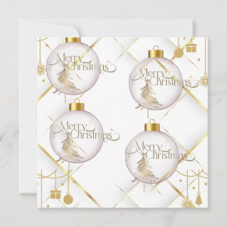 Festividades Cartão de Natal Dourado de luxo (Personalizar)