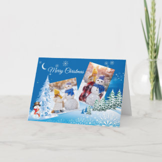 Festividades Cartão de Natal editável com fotos pessoais