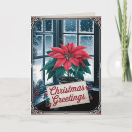 Festividades Cartão de Natal EDITÁVEL Vintage Xmas