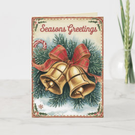 Festividades Cartão de Natal EDITÁVEL Vintage Xmas
