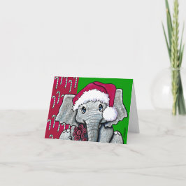 Festividades Cartão de Natal Elefante KiniArt