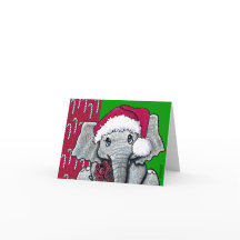 Cartão de Natal Elefante KiniArt