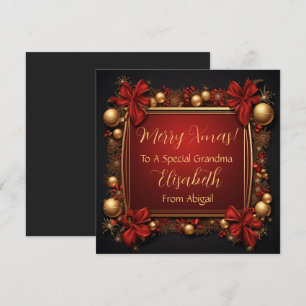 Festividades Cartão de Natal Elegância Dourado