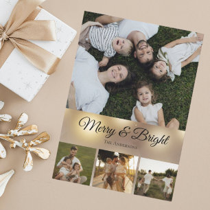 Festividades Cartão de Natal Elegante 5x7 para Família
