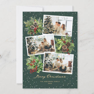 Festividades Cartão de Natal Elegante de Várias Fotografias Ver