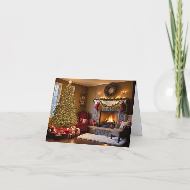 Festividades Cartão de Natal Elegante e Moderno (Frente)