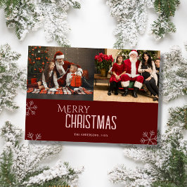Festividades Cartão de Natal elegante moderno com foto personal