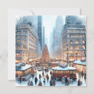 Festividades Cartão de Natal em Nova York