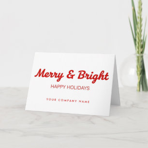 Festividades Cartão de Natal Empresarial Retro Merry & Bright
