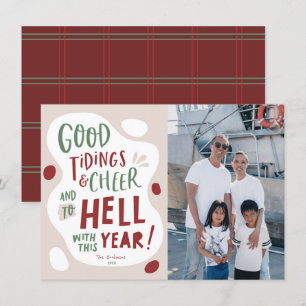 Festividades Cartão de Natal Engraçado, Ao diabo com a foto des