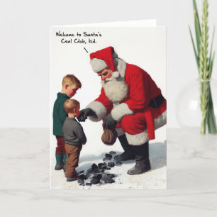 Festividades Cartão de Natal Engraçado - Clube do Carvão Papai 