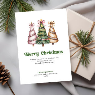 Festividades Cartão de Natal engraçado de árvore de Natal com l