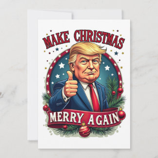 Festividades Cartão de Natal engraçado de Donald Trump