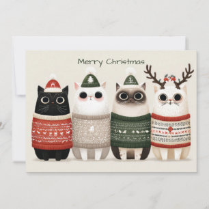 Festividades Cartão de Natal Engraçado do Gato