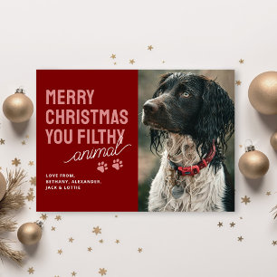 Festividades Cartão de Natal Engraçado e Safado para Animais de