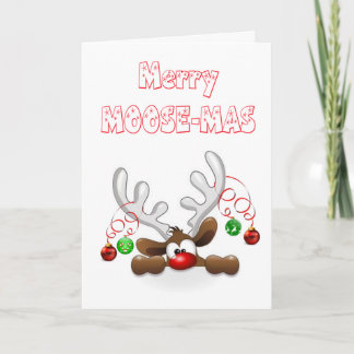 Festividades Cartão de Natal Engraçado, Moose