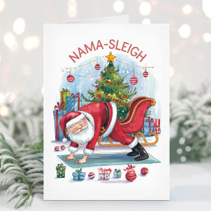Festividades Cartão de Natal Engraçado Nama Sleigh Yoga