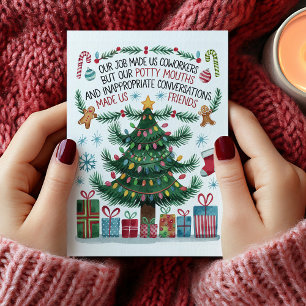 Festividades Cartão de Natal engraçado para colega de trabalho