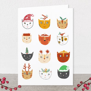 Festividades Cartão de Natal Engraçado para Gato
