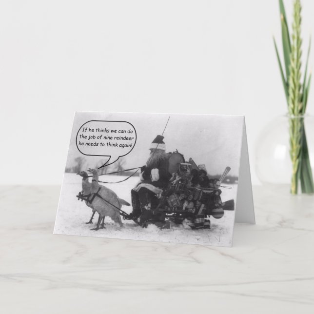 Festividades Cartão de Natal Engraçado para Substituir Reindeer (Frente)