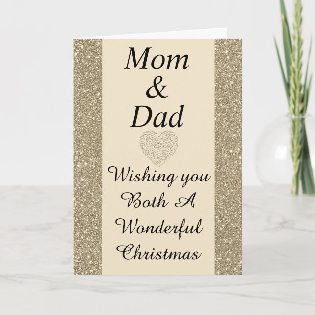 Festividades Cartão de Natal especial para na moda e pai (Frente)