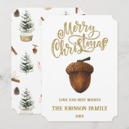 Festividades Cartão de Natal Eucalyptus Acorns