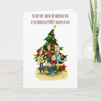 Festividades Cartão de Natal - Família no Natal
