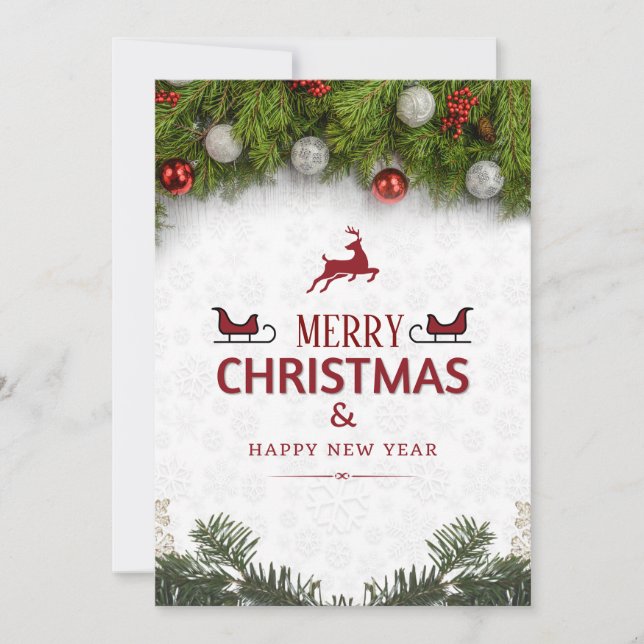 Festividades Cartão de Natal Feliz (Frente)