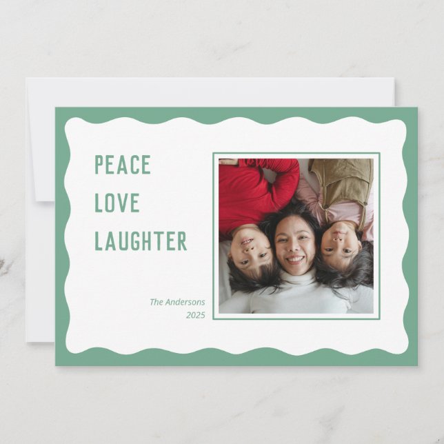 Festividades Cartão de Natal feliz com quadro verde escalável (Frente)