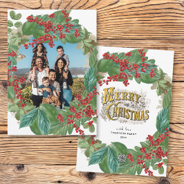 Festividades Cartão de Natal Feliz de Feriado de Script de Foto