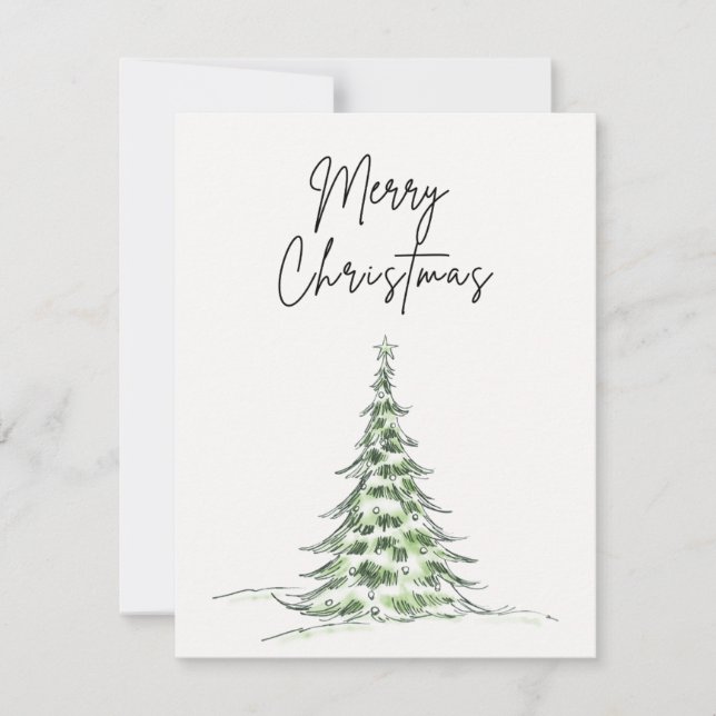 Festividades Cartão de Natal "Feliz Natal" - Árvore (Frente)
