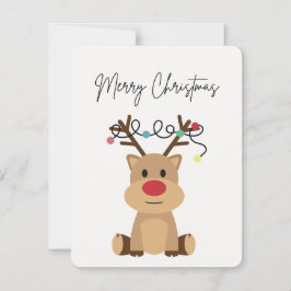 Festividades Cartão de Natal "Feliz Natal" - Reindeer