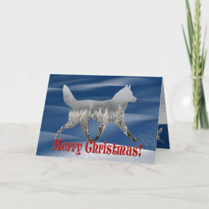 Festividades Cartão de Natal Feliz para Cachorro Sled