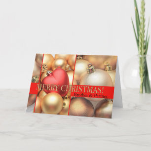 Festividades Cartão de Natal Feliz para Irmão e Parceiro